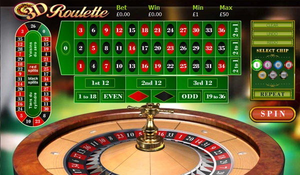 3D Roulette - Das beliebte Glücksspiel online spielen